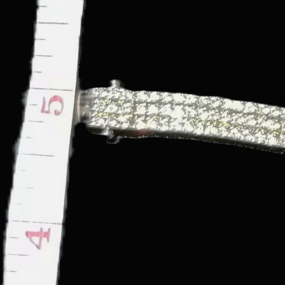 Sterling Silver and Cz 3-Row Tennis Bracelet - Picture 14 of 14